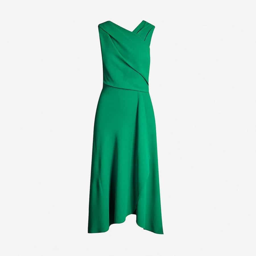 reiss MARLING WRAP FRONT MIDI DRESS green 5 result