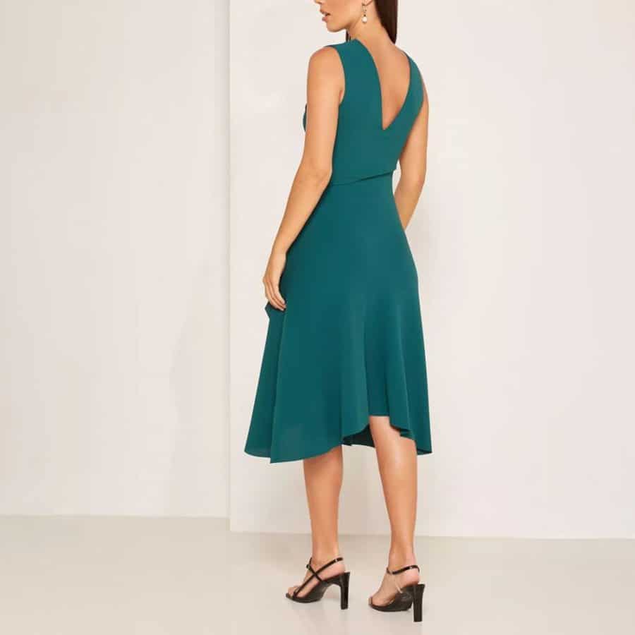 reiss MARLING WRAP FRONT MIDI DRESS teal 2 result
