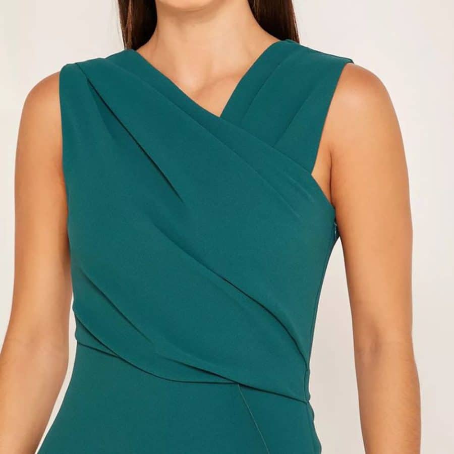 reiss MARLING WRAP FRONT MIDI DRESS teal 3 result
