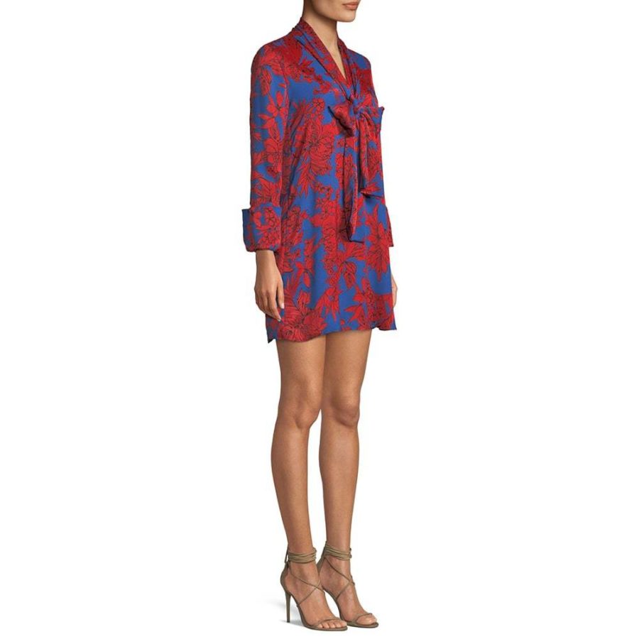 Alice + Olivia Gwenda Floral Paneled Tunic A Line Crepe Dress RRP$490 Zoom Boutique Store dress Alice + Olivia Gwenda Floral Paneled Tunic A Line Dress| Zoom Boutique