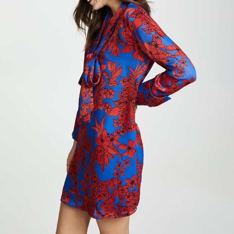 Alice + Olivia Gwenda Floral Paneled Tunic A Line Crepe Dress RRP$490 Zoom Boutique Store dress Alice + Olivia Gwenda Floral Paneled Tunic A Line Dress| Zoom Boutique