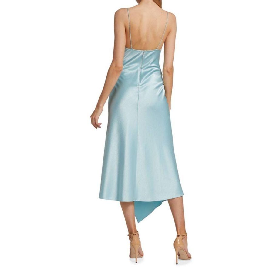 Alice + Olivia Harmony Asymmetric Slip Midi Dress Zoom Boutique Store dress Alice + Olivia Harmony Asymmetric Slip Midi Dress | Zoom Boutique