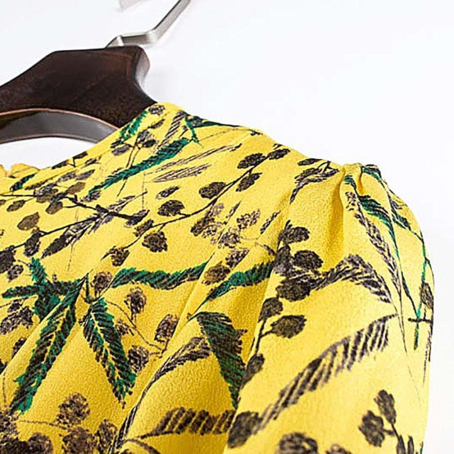 L.K.Bennett Kaia Silk Fit & Flare 3/4 Blouson Sleeves Midi Dress RRP$480 Zoom Boutique Store dress L.K.Bennett Kaia Fit Flare Blouson Sleeves Midi Dress | Zoom Boutique
