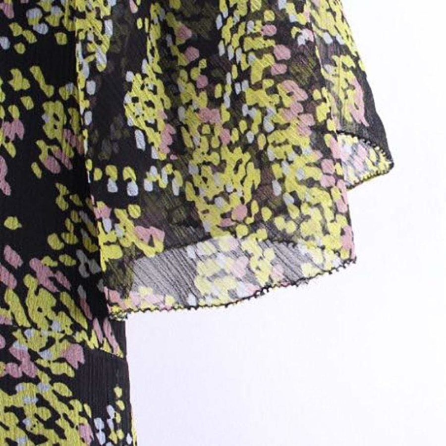 L.K. Bennett Holli Chiffon Frill Detail Fit & Flare Dress RRP$285 Zoom Boutique Store dress L.K. Bennett Holli Chiffon Frill Fit & Flare Dress | Zoom Boutique
