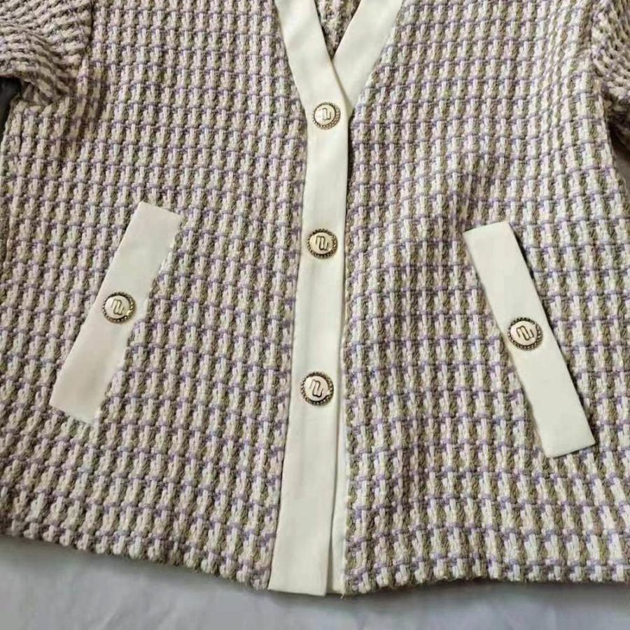 Maje Vido Tweed V Neck Cardigan Inspired Jacket Zoom Boutique Store jacket Maje Vido Tweed V Neck Cardigan Inspired Jacket | Zoom Boutique
