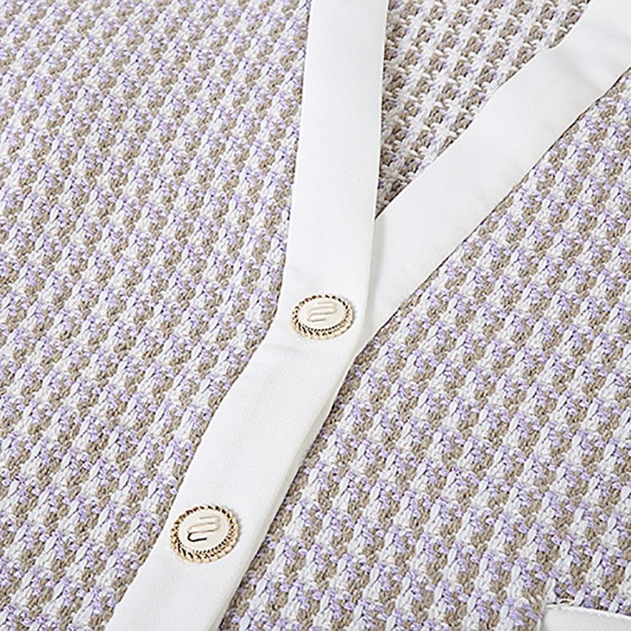 Maje Vido Tweed V Neck Cardigan Inspired Jacket Zoom Boutique Store jacket Maje Vido Tweed V Neck Cardigan Inspired Jacket | Zoom Boutique