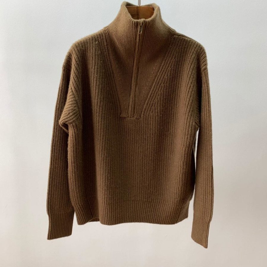 Nili Lotan Hester Ribbed Knit Half Zip Cashmere Sweater RRP$1320 Zoom Boutique Store sweater Nili Lotan Hester Ribbed Knit Half Zip Cashmere Sweater| Zoom Boutique