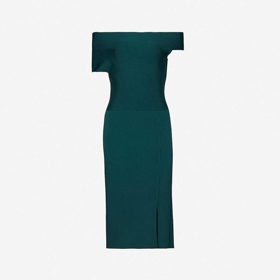Reiss Lavinia Knitted Stretch Bodycon Midi Dress RRP$345 XS Zoom Boutique Store dress Reiss Lavinia Knitted Stretch Bodycon Midi Dress | Zoom Boutique