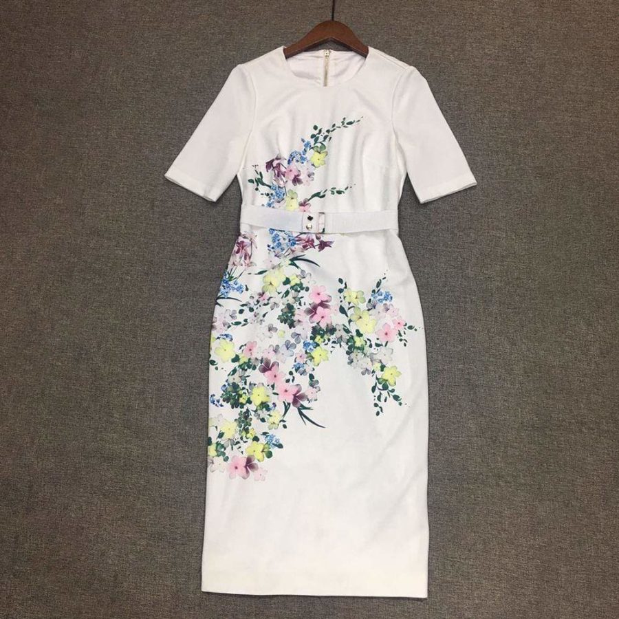 Ted Baker Camliaa Floral Jersey Bodycon Dress RRP$295 Zoom Boutique Store dress Ted Baker Camliaa Floral Jersey Bodycon Dress | Zoom Boutique