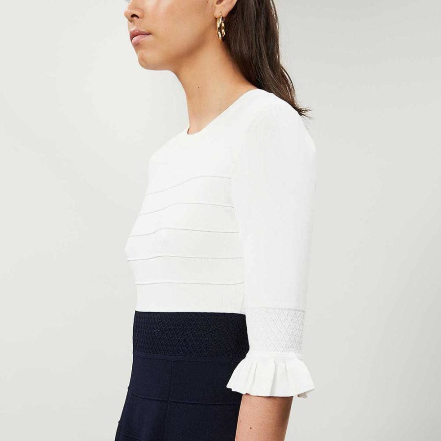 Ted Baker Dyana Jersey Frill Knitted Fit & Flare Dress RRP$252 - Zoom Boutique Store