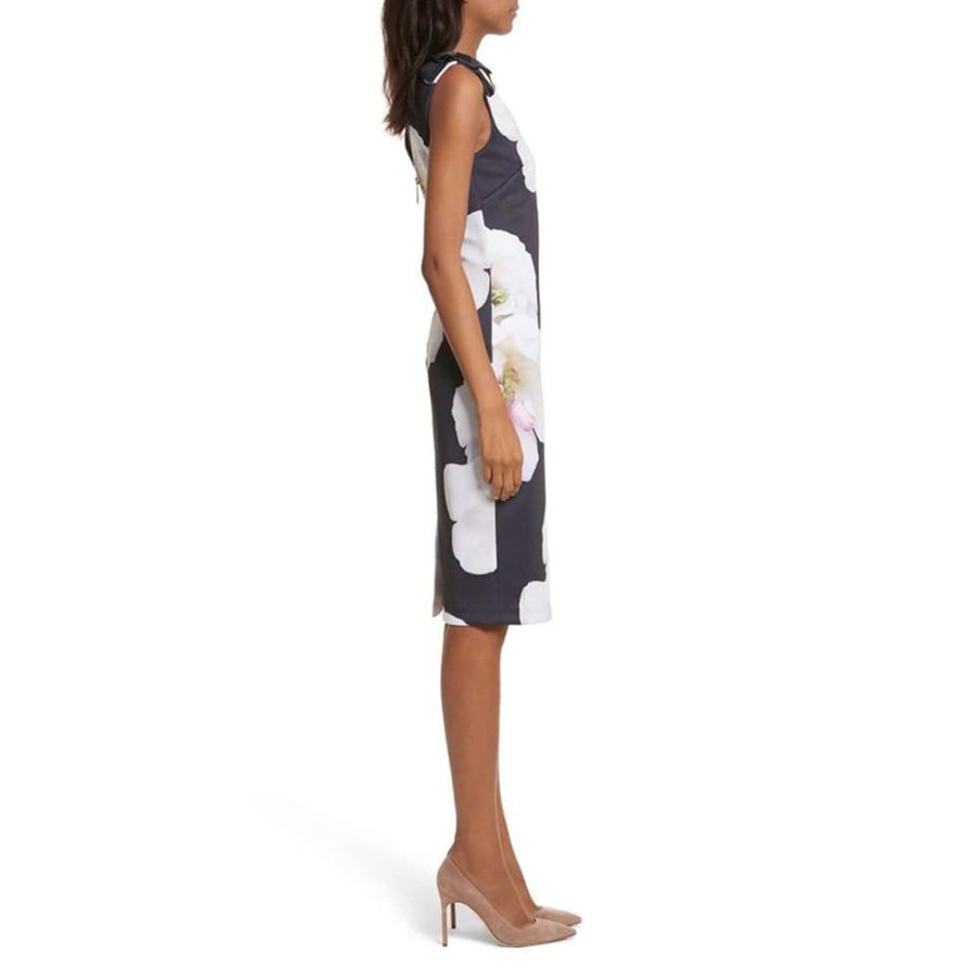 Ted Baker Gardenia Soleia Bow Shoulder Bodycon Midi Dress RRP$295 Zoom Boutique Store dress Ted Baker Gardenia Soleia Bow Shoulder Bodycon Dress | Zoom Boutique