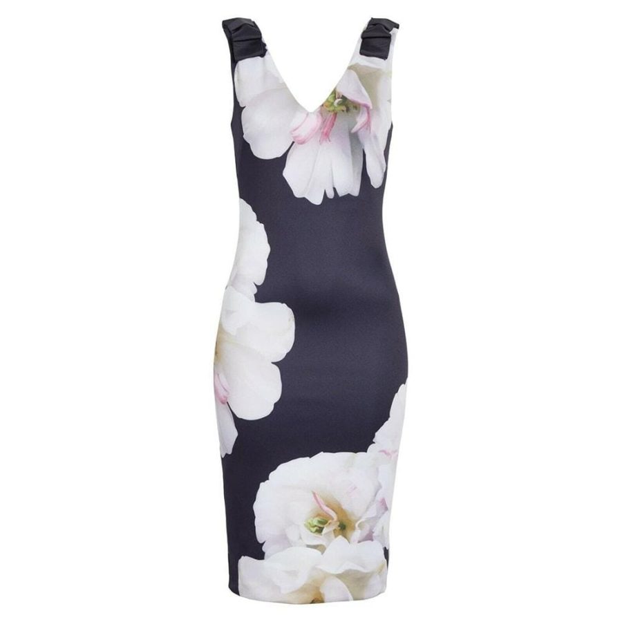 Ted Baker Gardenia Soleia Bow Shoulder Bodycon Midi Dress RRP$295 0 Zoom Boutique Store dress Ted Baker Gardenia Soleia Bow Shoulder Bodycon Dress | Zoom Boutique