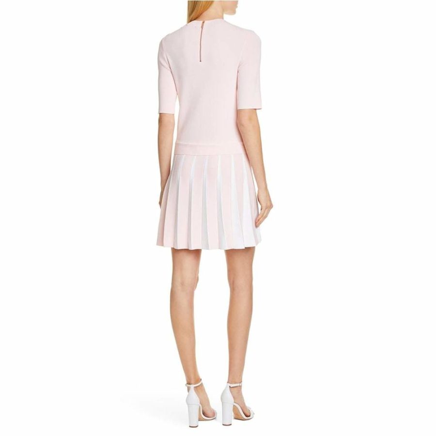 Ted Baker Hethia Pleat Knit Layered Short Sleeves Dress RRP$259 Zoom Boutique Store dress Ted Baker Hethia Pleat Knit Layered Dress | Zoom Boutique