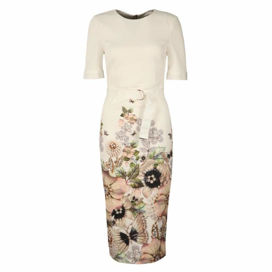 Ted Baker Layli Gem Gardens Crepe Tailored Dress RRP$315 - Zoom Boutique Store