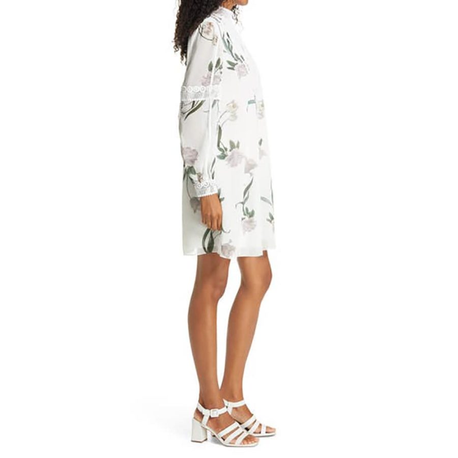 Ted Baker Leyora Floral Lace Banded Cuffs Long Sleeve Dress RRP$329 Zoom Boutique Store dress Ted Baker Leyora Lace Banded Cuffs Long Sleeve Dress | Zoom Boutique