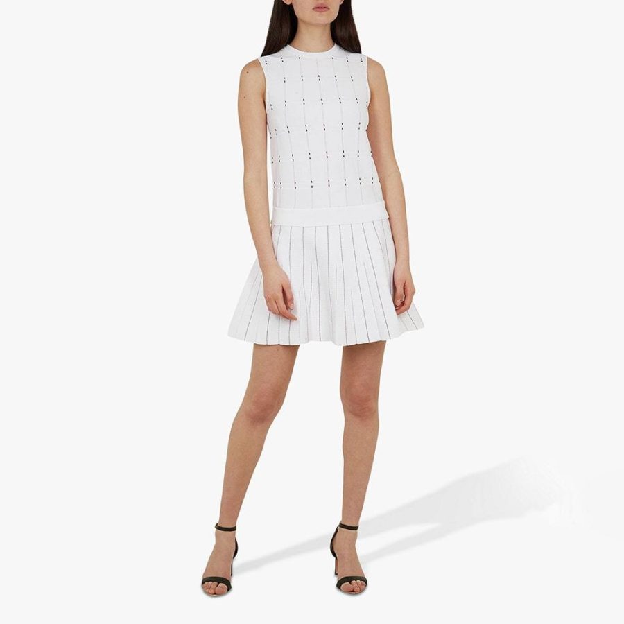 Ted Baker Lornia Stitch Detail Fit & Flare Mini Dress RRP$295 Zoom Boutique Store dress Ted Baker Lornia Stitch Detail Fit & Flare Mini Dress | Zoom Boutique