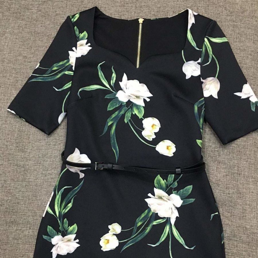 Ted Baker Magieyy Elderflower Bodycon Fitted Midi Dress RRP$267 Zoom Boutique Store dress Ted Baker Magieyy Elderflower Bodycon Fitted Midi Dress| Zoom Boutique