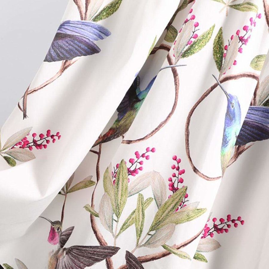 Ted Baker Reice Hummingbird High Grove Midi Dress RRP$349 Zoom Boutique Store dress Ted Baker Reice Hummingbird High Grove Midi Dress | Zoom Boutique