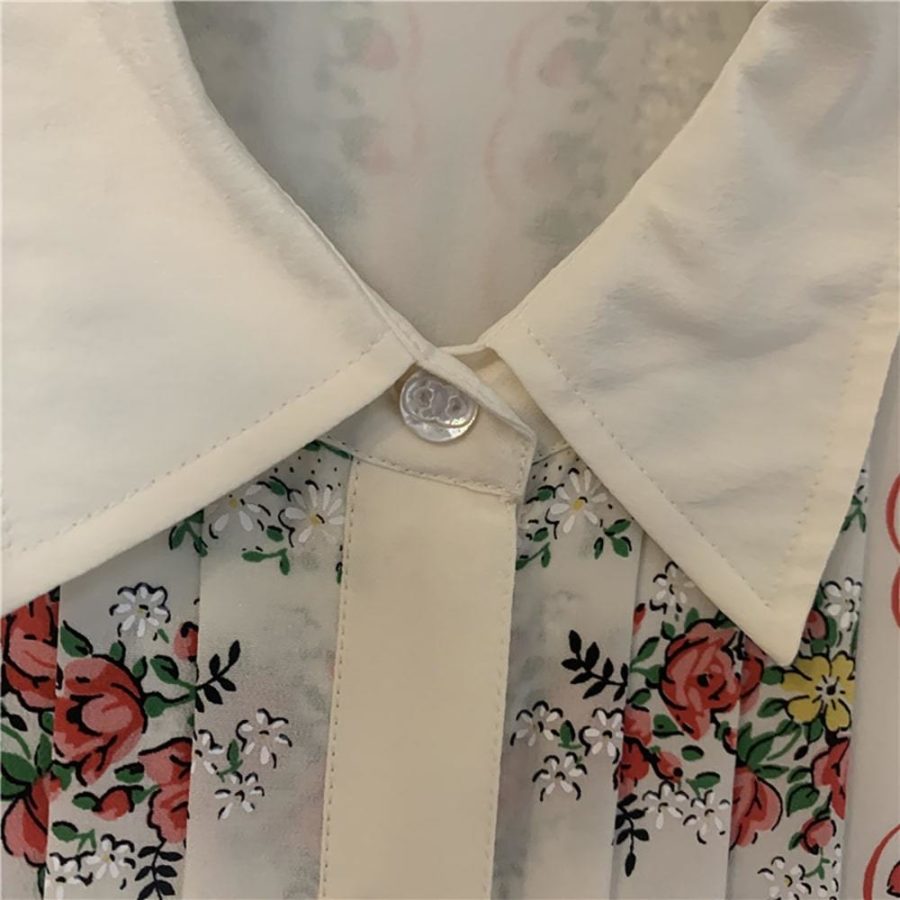 Tory Burch Cora Floral Silk Shirt Long Sleeves Mini Dress Zoom Boutique Store dress Tory Burch Cora Silk Shirt Long Sleeves Mini Dress | Zoom Boutique