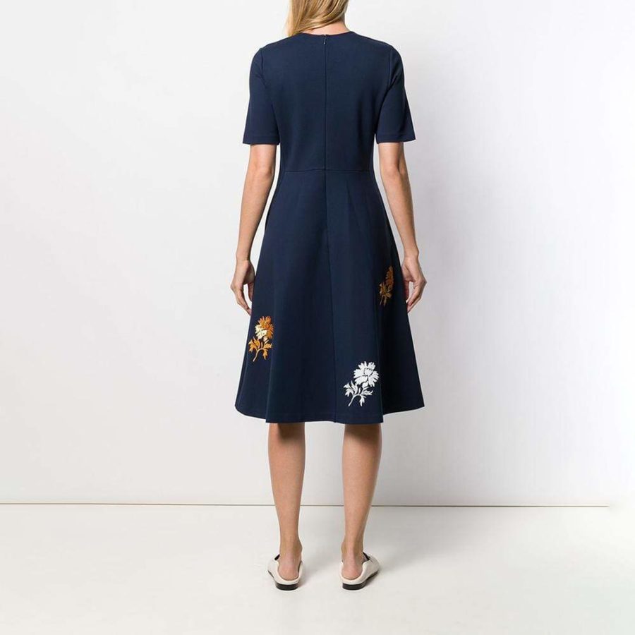 Tory Burch Sequined Embroidered Stretch Ponte Dress RRP$398 Zoom Boutique Store dress Tory Burch Sequined Embroidered Stretch Ponte Dress | Zoom Boutique