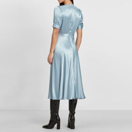 THE KOOPLES Long Sky Blue Dress With Short Sleeves 3 result