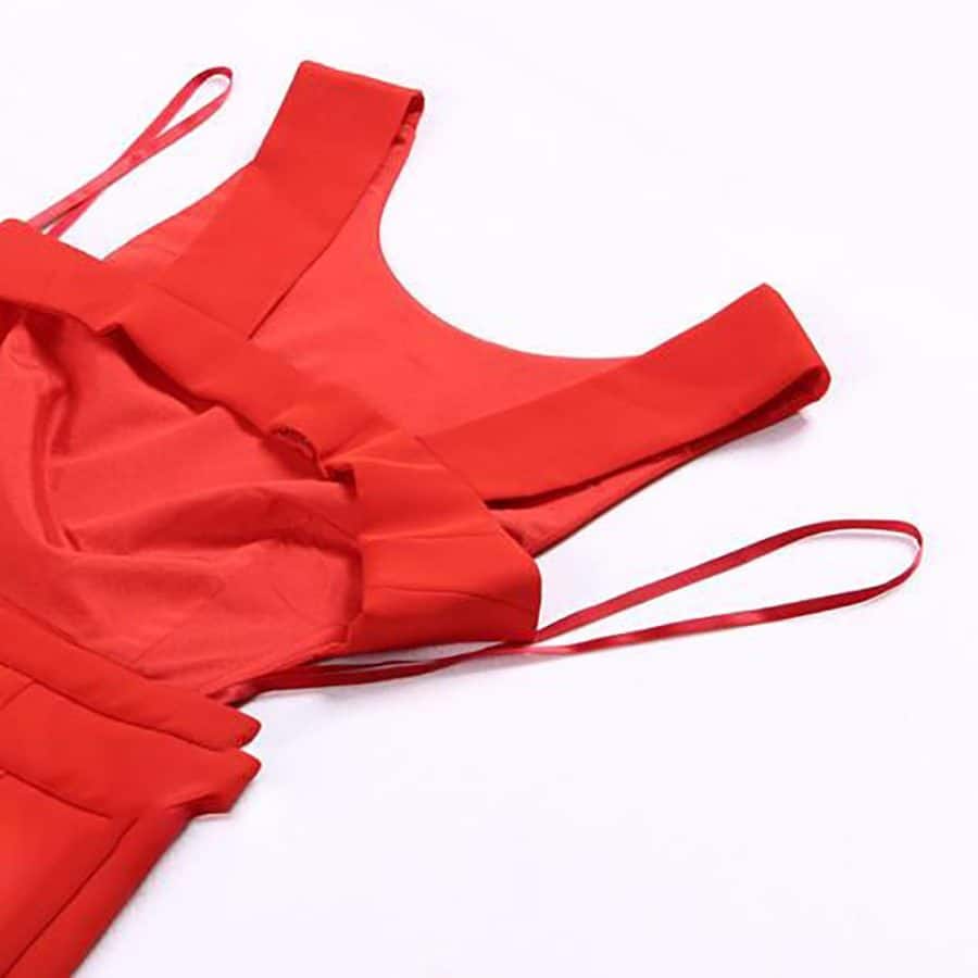 BCBG Maxazria Kiara Red Sleeveless Peplum Thigh Split Maxi Gown Dress 10 result