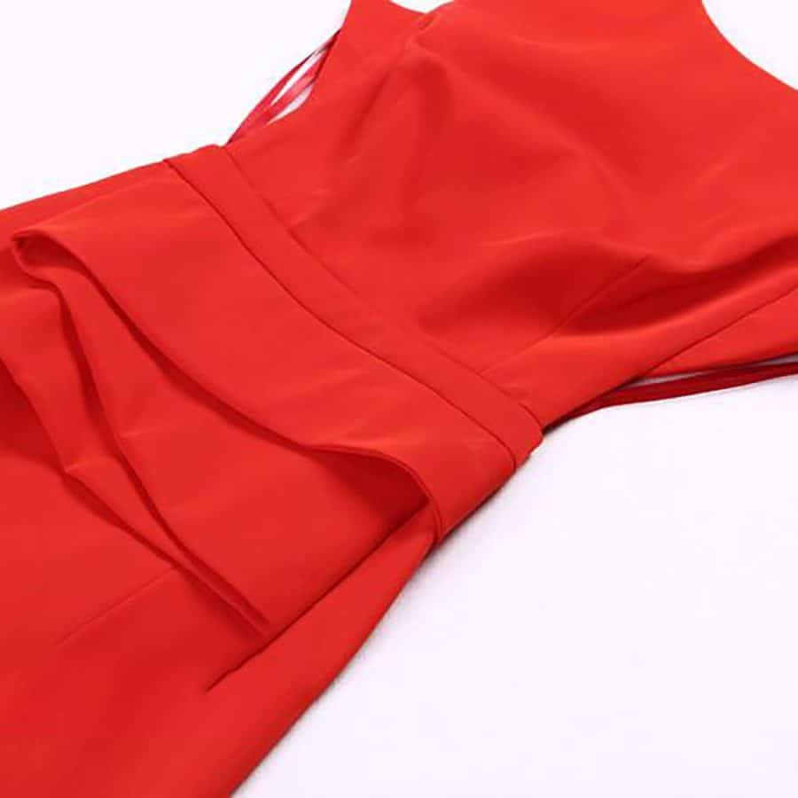 BCBG Maxazria Kiara Red Sleeveless Peplum Thigh Split Maxi Gown Dress 2 result