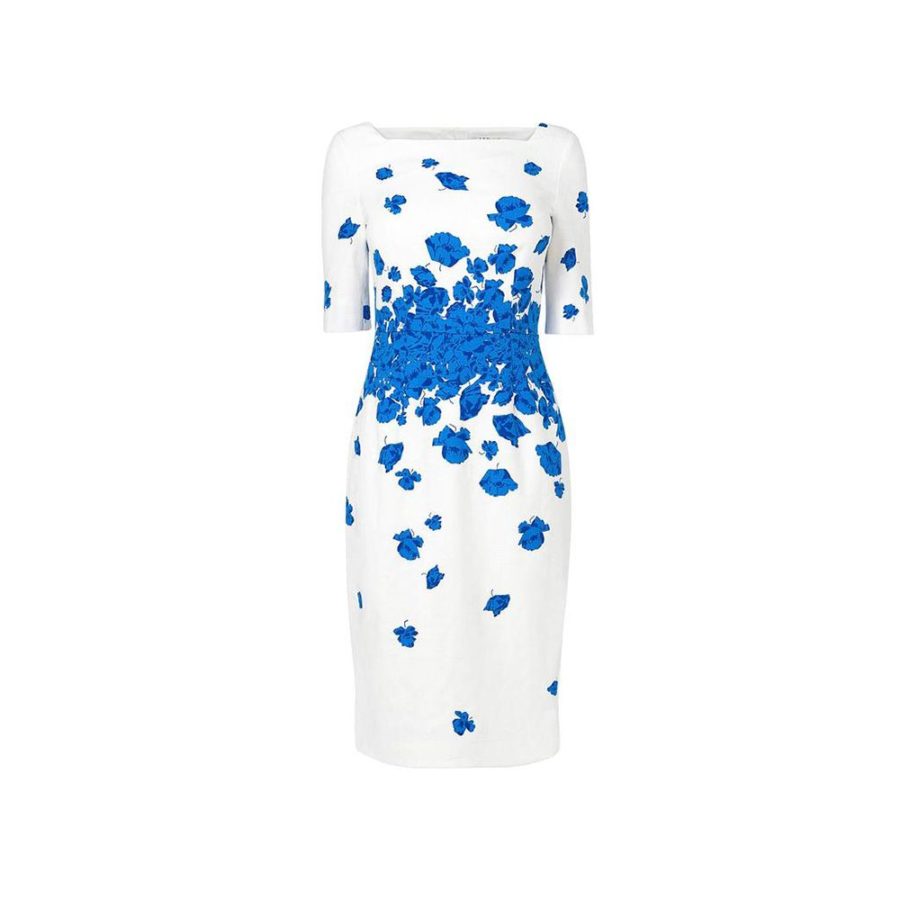 L.K.Bennett Lasa Blue Poppy Print Dress 11 result