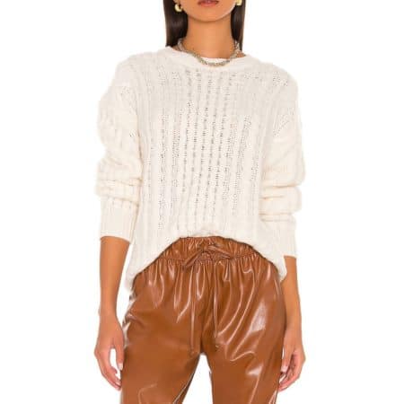 Nili Lotan Georgie cable knit Cashmere Sweater ivory result