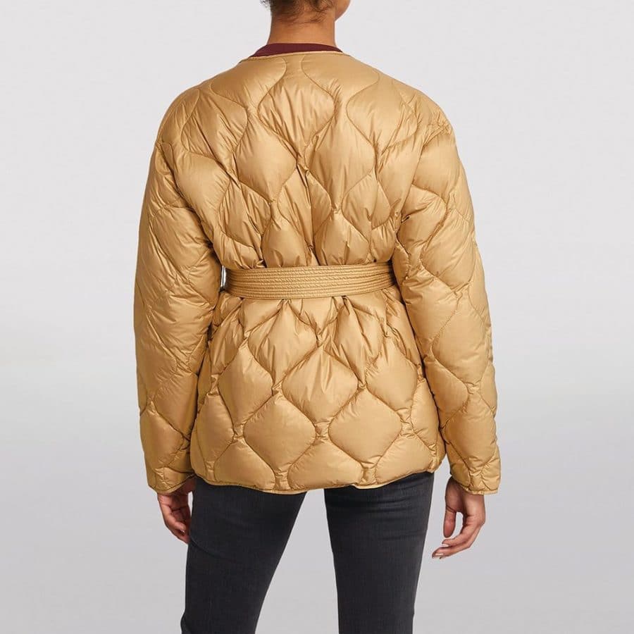 RAG BONE Rudy belted quilted shell down coat beige 3 result