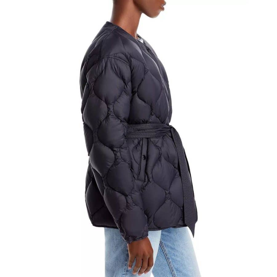 RAG BONE Rudy belted quilted shell down coat black 5 result