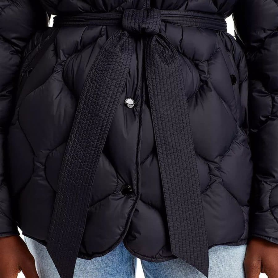 RAG BONE Rudy belted quilted shell down coat black 7 result