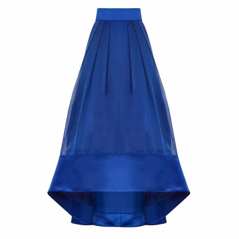 Coast Organza Rhian Chiffon High Hi Low Maxi Skirt Cobalt Blue 4 result