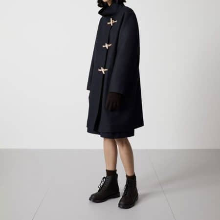 MHL by Margaret Howell wool stand collar duffle wool coat 3 result