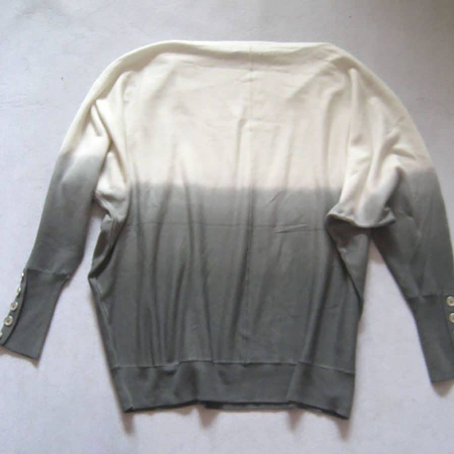 Mint Velvet Cowl Neck Ombre Batwing Jumper Blouse Knit Top Grey White 7 result