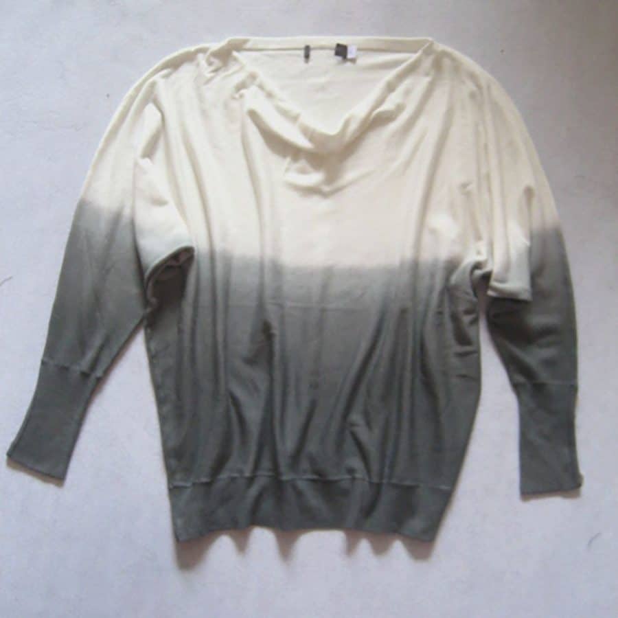 Mint Velvet Cowl Neck Ombre Batwing Jumper Blouse Knit Top Grey White result