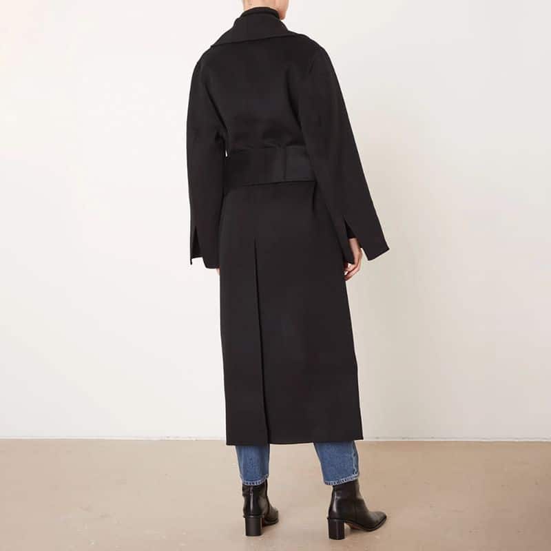 TOTÊME Belted wool coat black 4 result