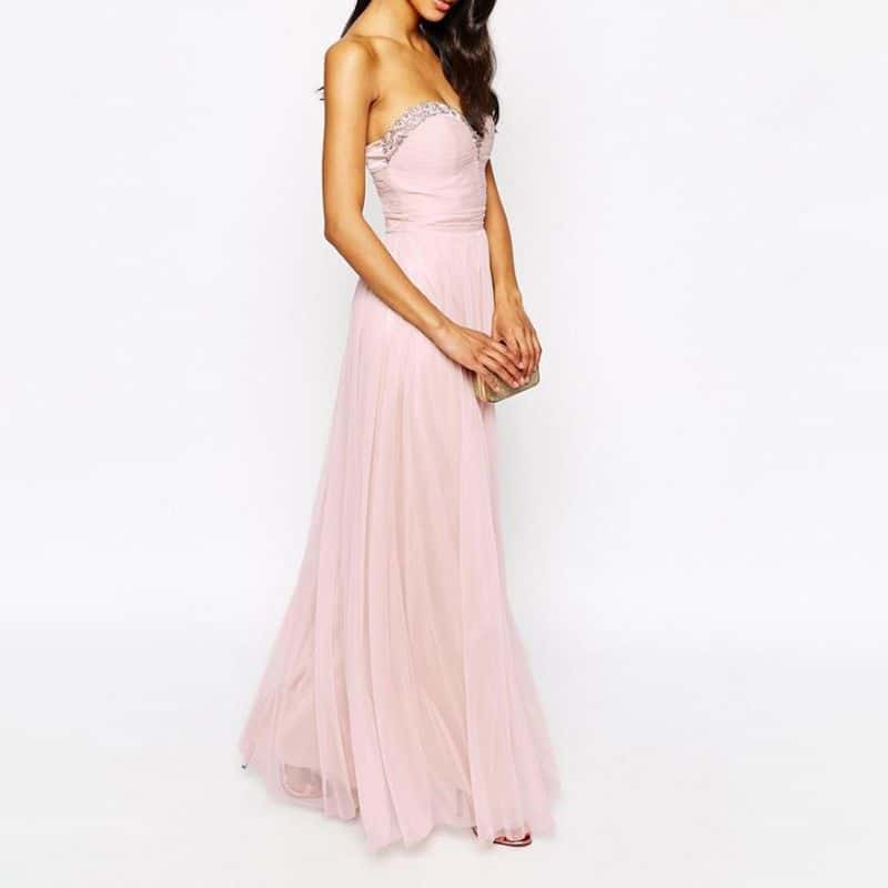 Lipsy Embellished Bust Bandeau Maxi Dress With Tulle Skirt 2 result
