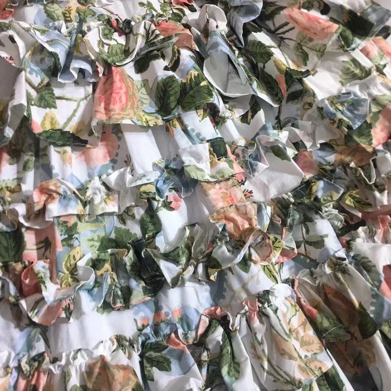 NEEDLE THREAD Hettie tiered floral print cotton blend poplin midi dress 9 result