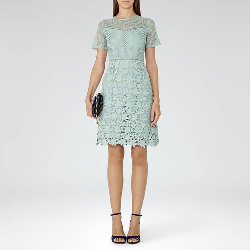 Reiss Heather Waxed Lace Cocktail Dress 8 result