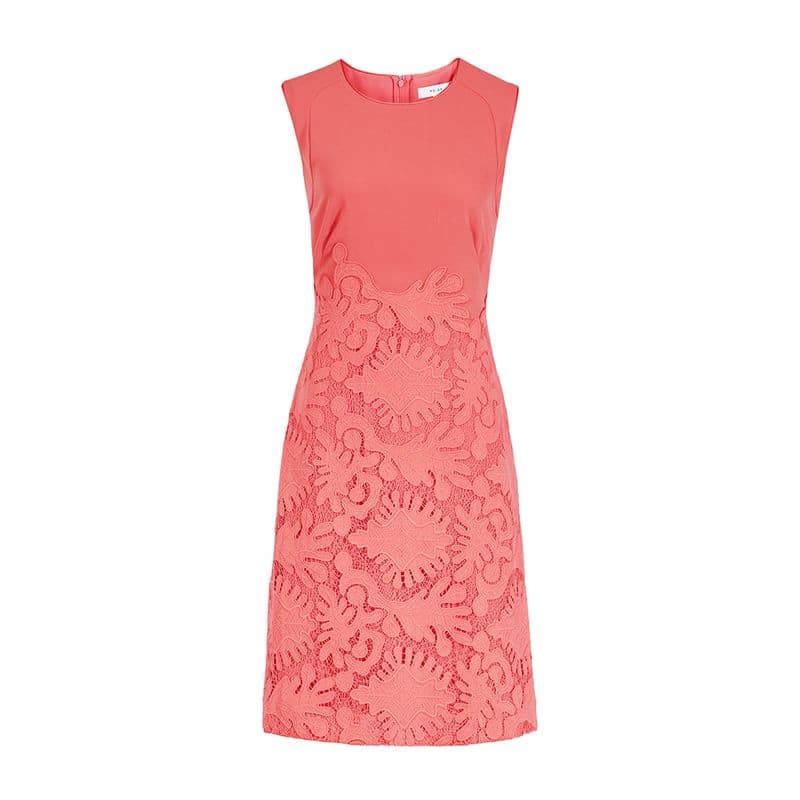 Reiss Rebbie Floral Lace Rosebud Pink Fit Flare Dress 2 result