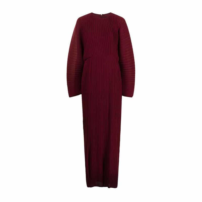SOLACE LONDON Mirabelle Pleated Maxi Dress In Rot result