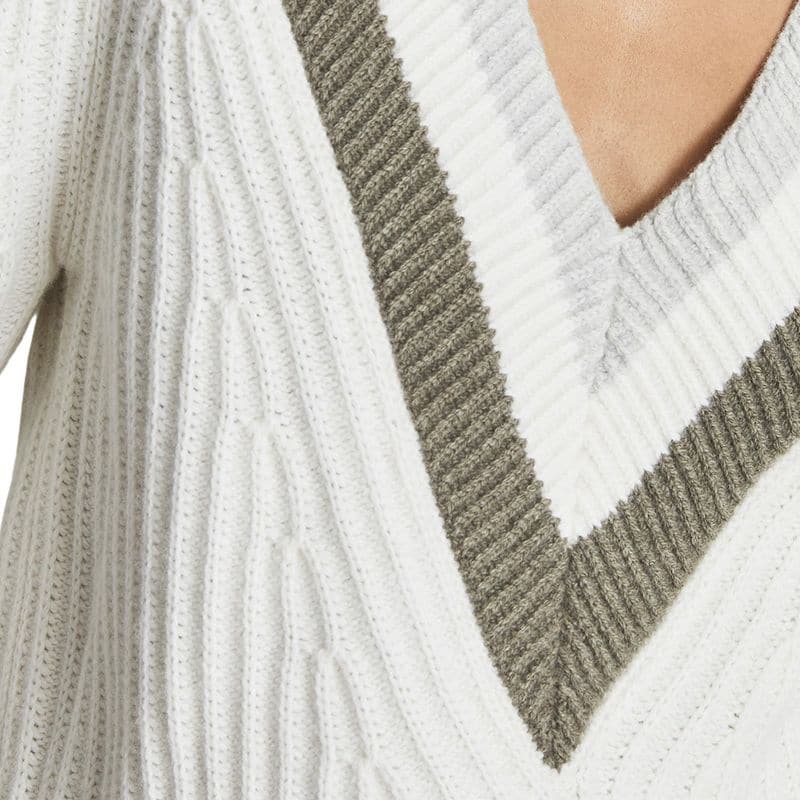 reiss Miley V Neck Wool Cotton Blend Sweater 3 result