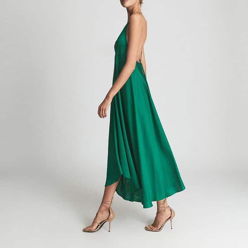 Reiss Mabel Asymmetric Midi Dress green 3 result