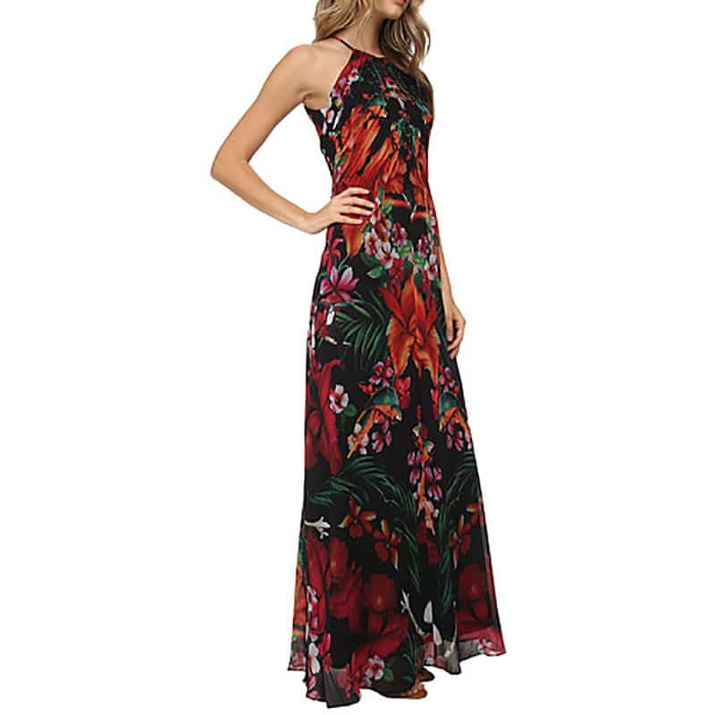 Ted Baker Halter Maxi Dress in Tropical Toucan Floral Multi Print 2 result