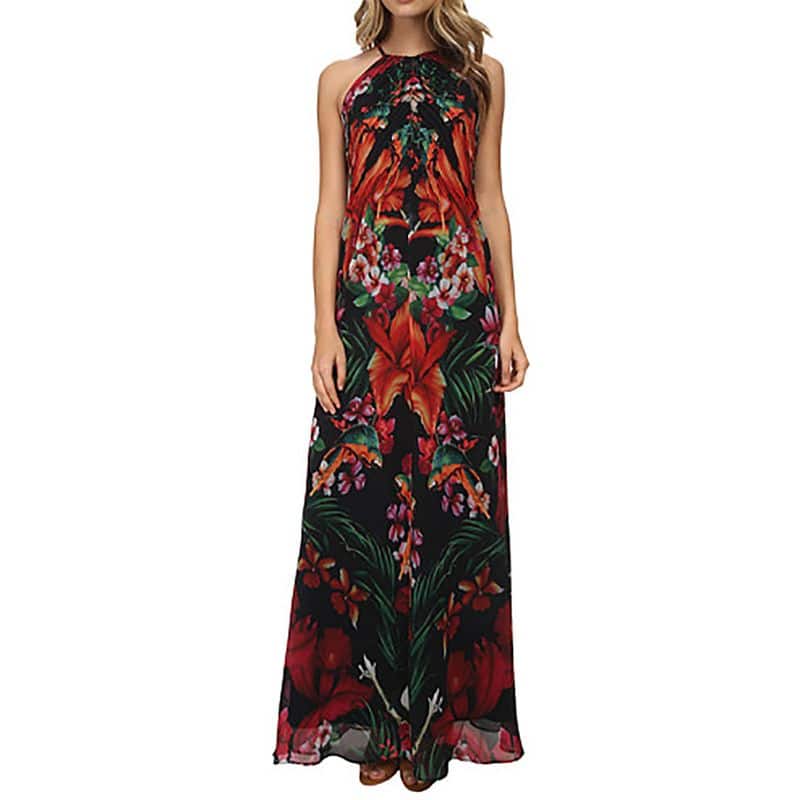 Ted Baker Halter Maxi Dress in Tropical Toucan Floral Multi Print 5 result