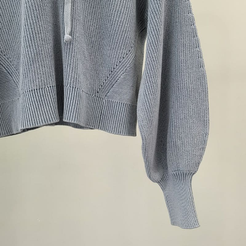 VERONICA BEARD Ursina Hooded Rib Knit Sweater blue 9 result