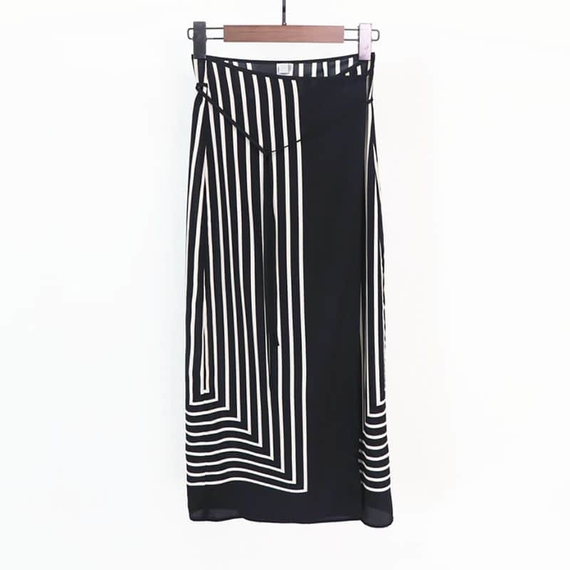 Totême Monogram Silk Jacquard Wrap Skirt 11 result