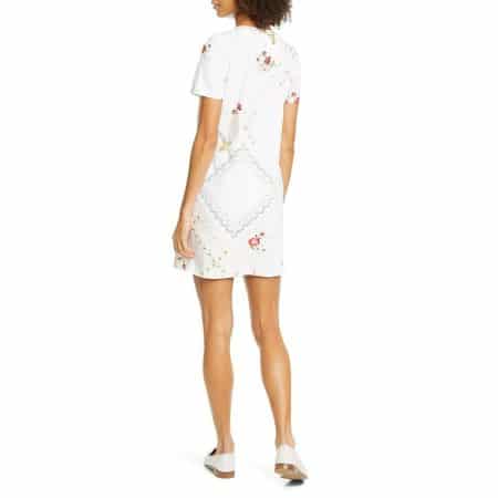Tory Burch Cotton Handkerchief Printed T shirt Dress in White result