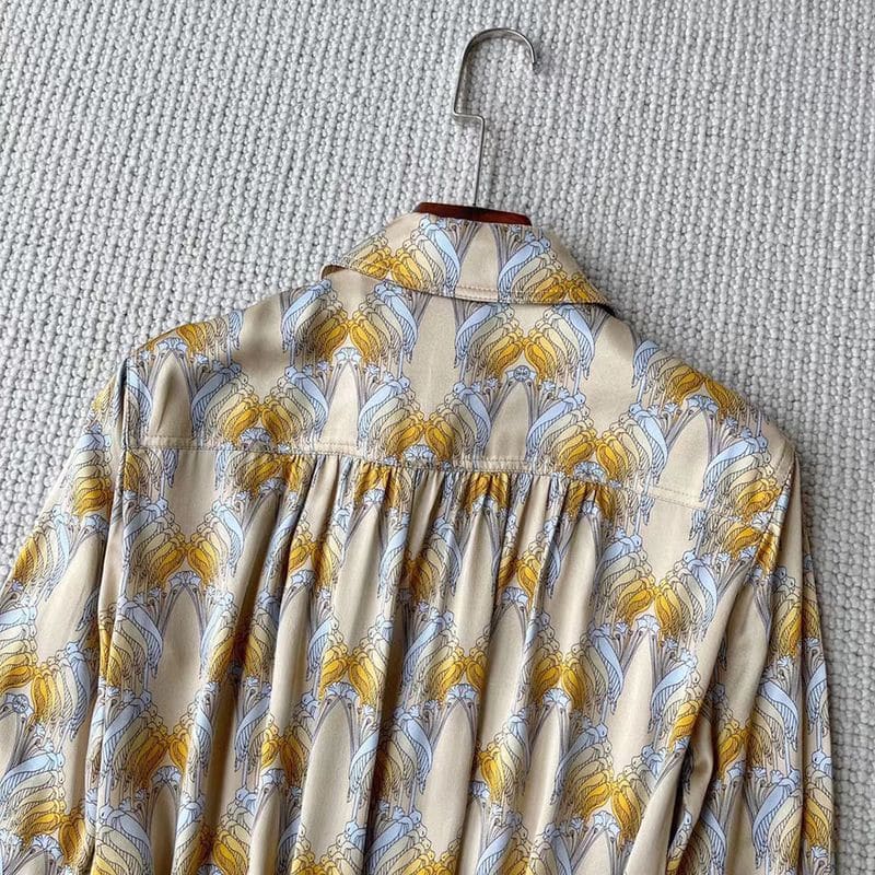 Tory Burch Silk Satin Printed Shirtdress 7 result